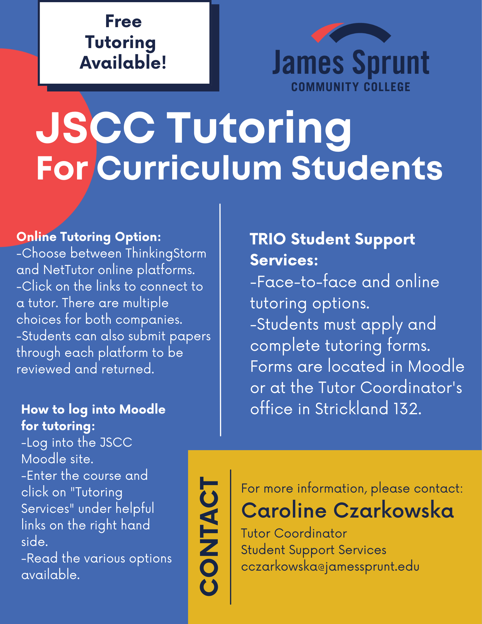 Free Tutoring Available